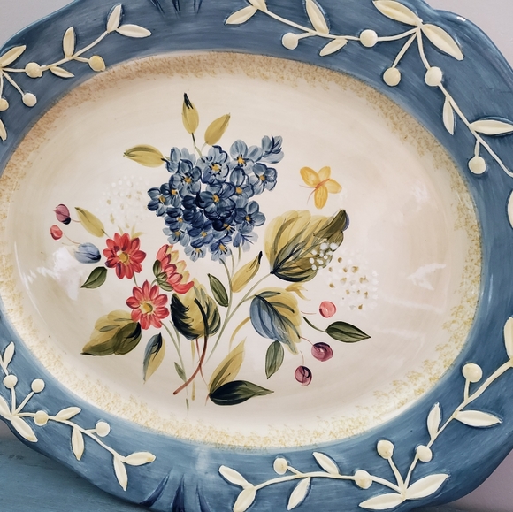 Large Pamela Gladding Vintage Platter Flora - Picture 3 of 10